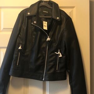 NWT Express vegan leather jacket sz S